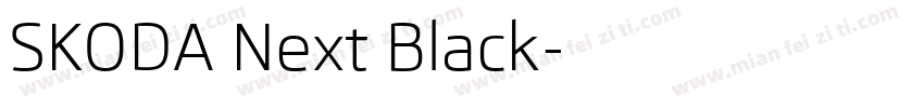 SKODA Next Black字体转换